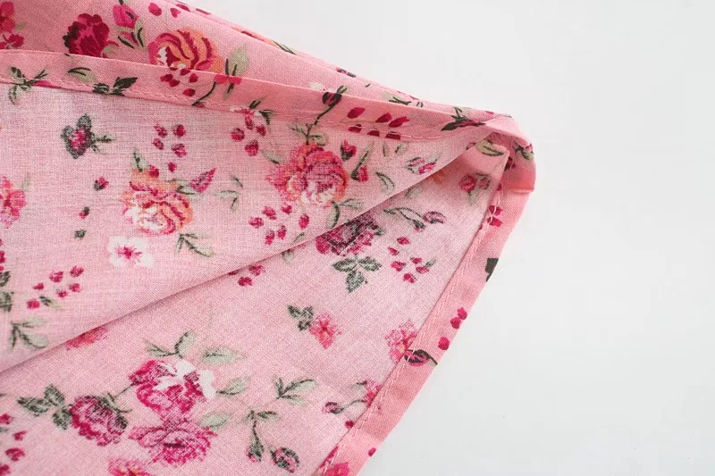 Pink Floral Fantasy Boho Floral Print Mini Dress