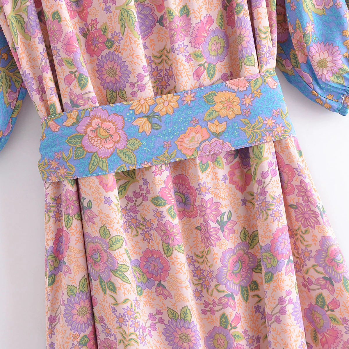 Melrose Pink Boho Floral Print Maxi Dress