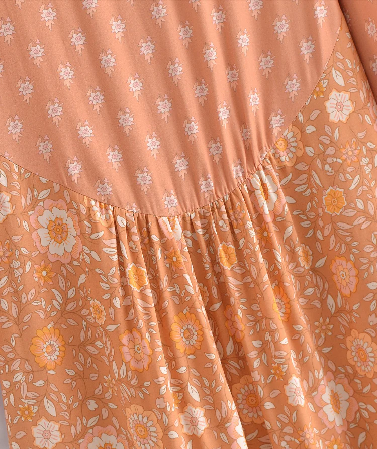 Sienna Sands Boho Floral Print Midi Dress