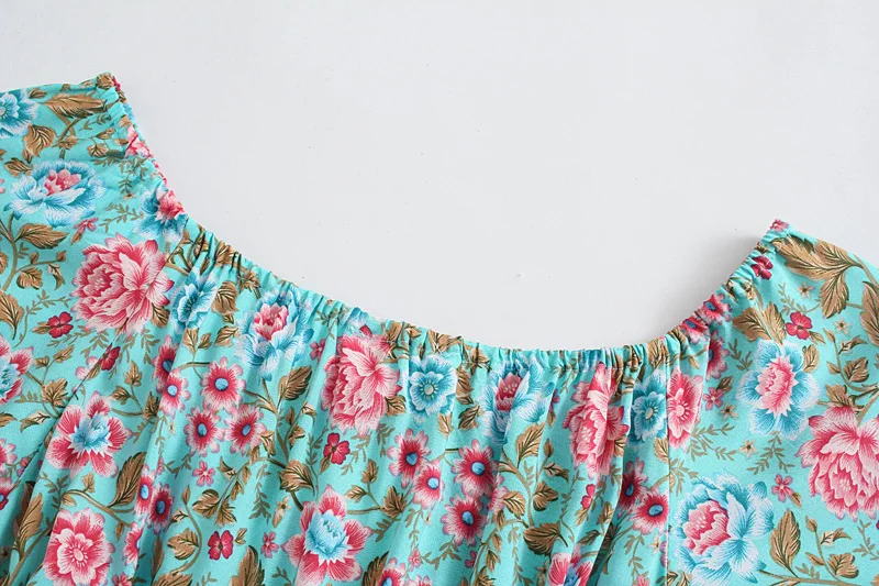 Floral Romance Boho Floral Print Maxi Dress