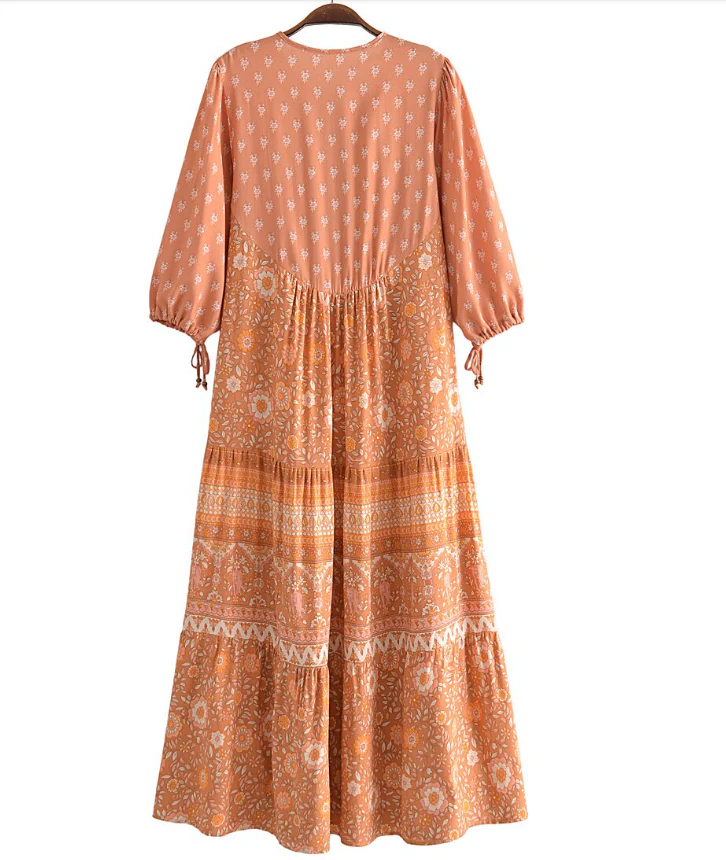 Sienna Sands Boho Floral Print Midi Dress