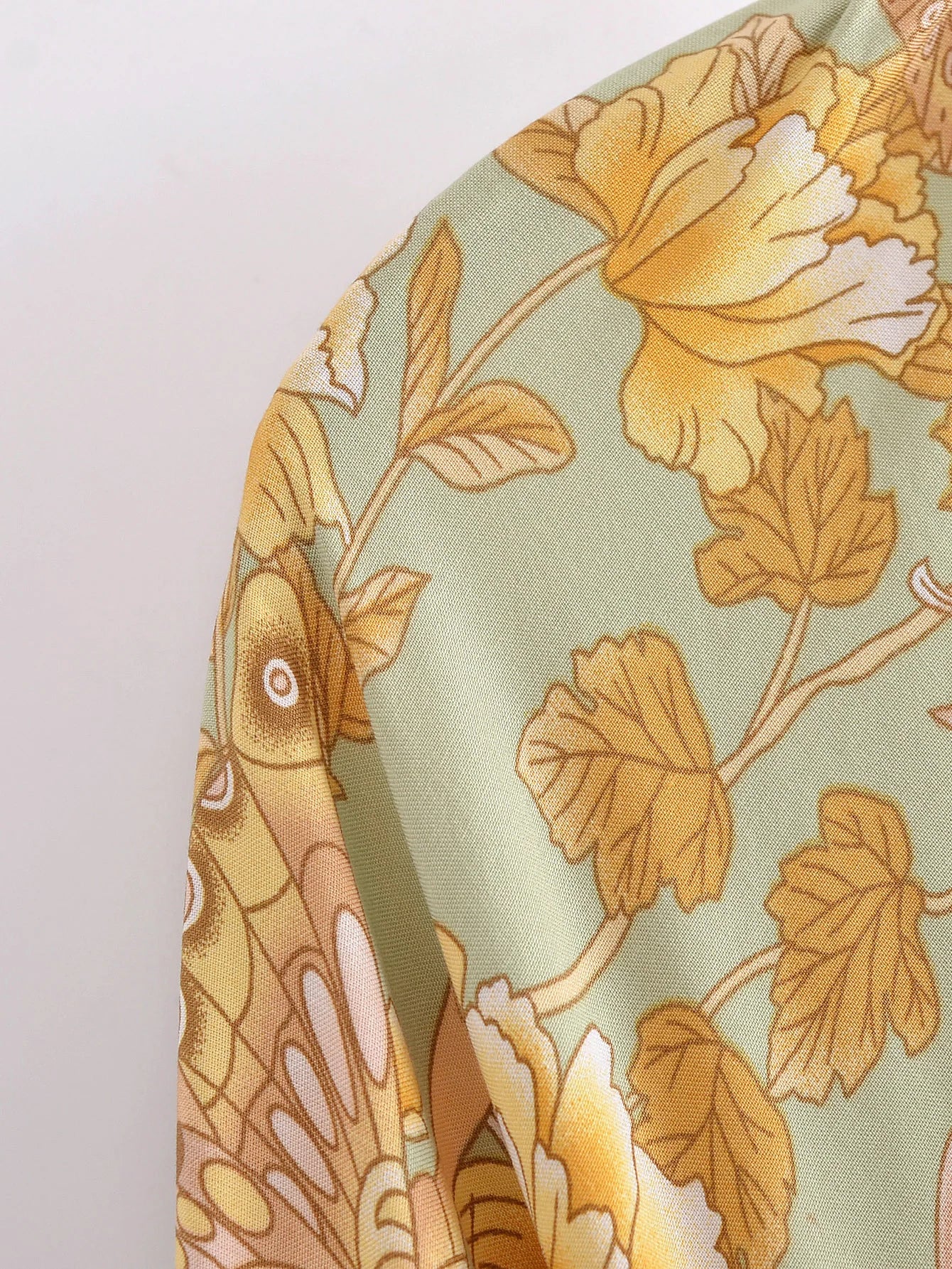 Butterfly Garden Boho Floral Print Maxi Dress