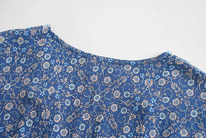 Meadowland Boho Floral Print Midi Dress