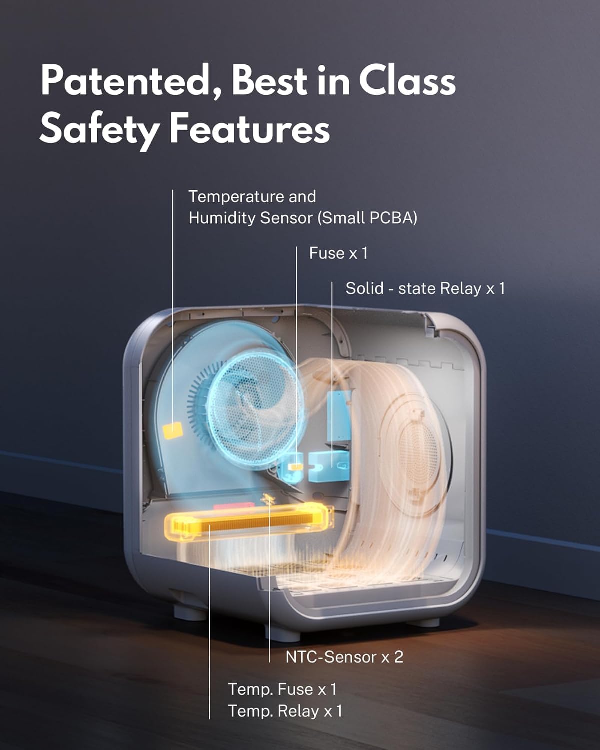 HomeRunPet Drybo Plus Automatic Pet Dryer Box - Ultra Quiet, Smart Temperature Control, 360° Efficient for Cats and Small Dogs, 50 L