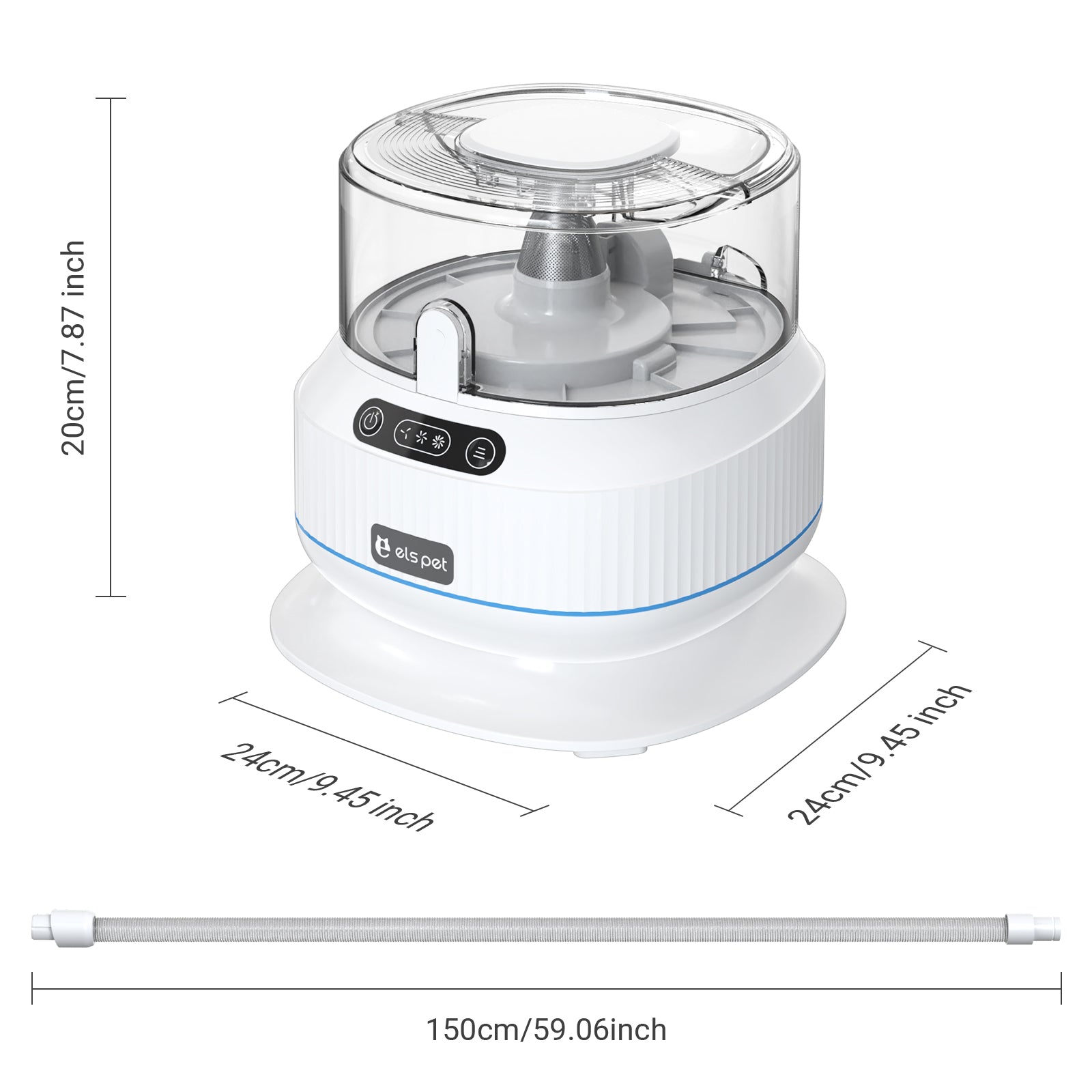 Pet Grooming Vacuum Kit with 5 Grooming Tools