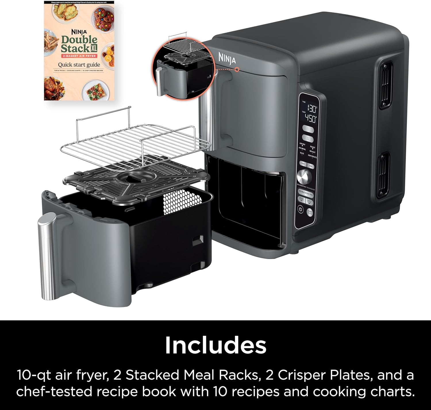 🎄Christmas Sale🎄 Ninja DoubleStack XL 2-Basket Air Fryer