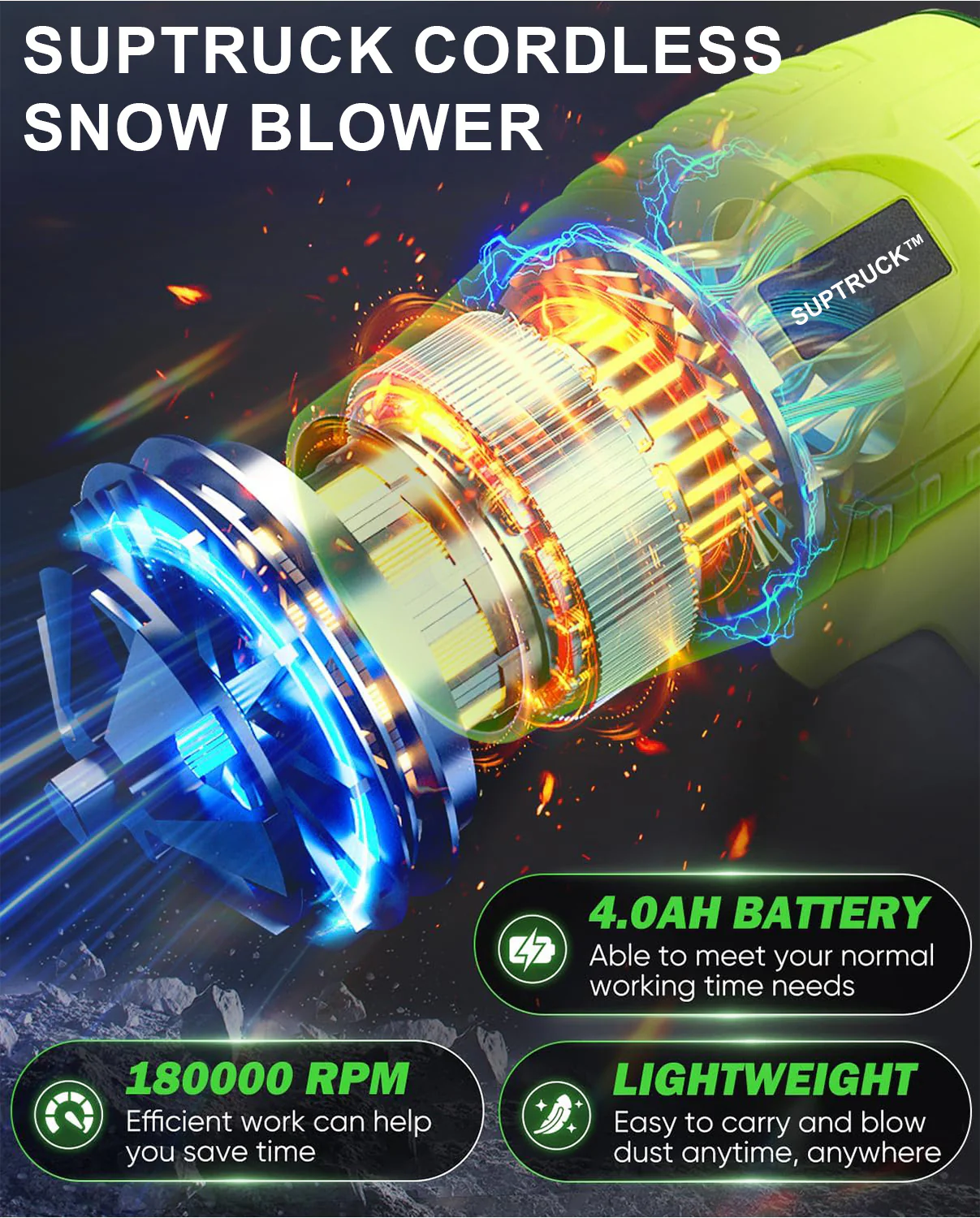 ❄️ Holiday Sale 70% ️OFF ⏳ 2026 SUPTRUCK™ 5000W Turbo Jet Fan Snow Blower 2.0