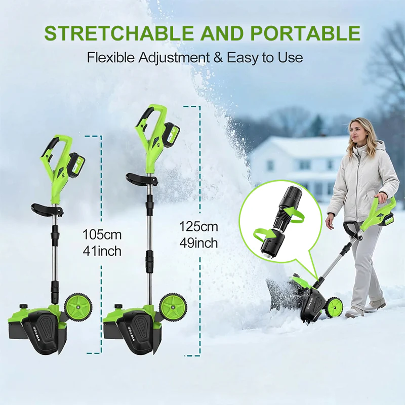 16 inches Electric Snow Shovel Plus with 2 Batteries
