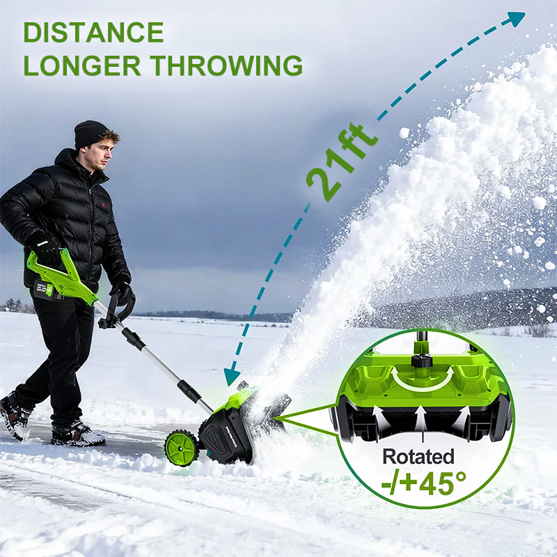 16 inches Electric Snow Shovel Plus with 2 Batteries